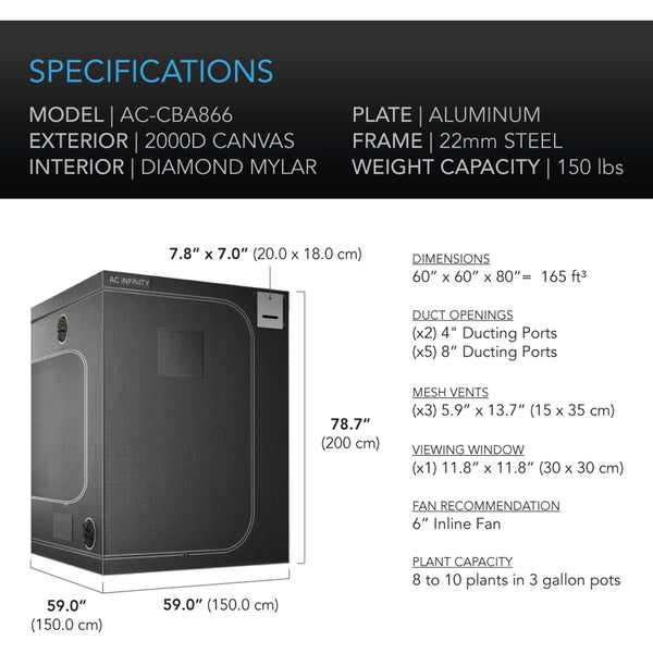 AC Infinity Cloudlab 866 5' x 5' x 6'8