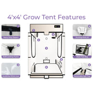 Active Grow 4'x4' Walden White Grow Tent