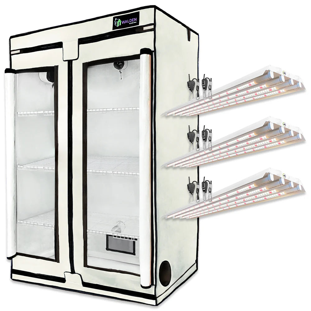 Active Grow Walden Greens & Veggies 3-Tier White LED Grow Tent Kit