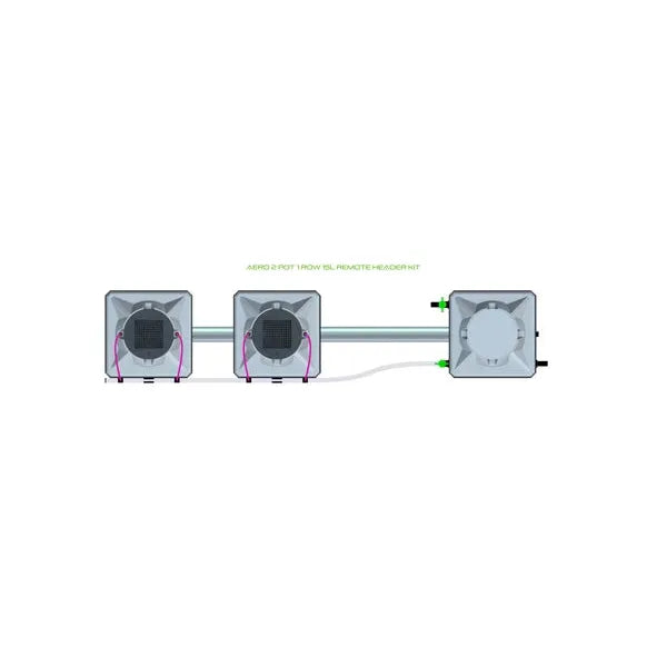 Alien Hydroponics AERO System- 2 Pot 1 Row Kit