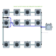 Alien Hydroponics RDWC - 12 Pot 3 Row