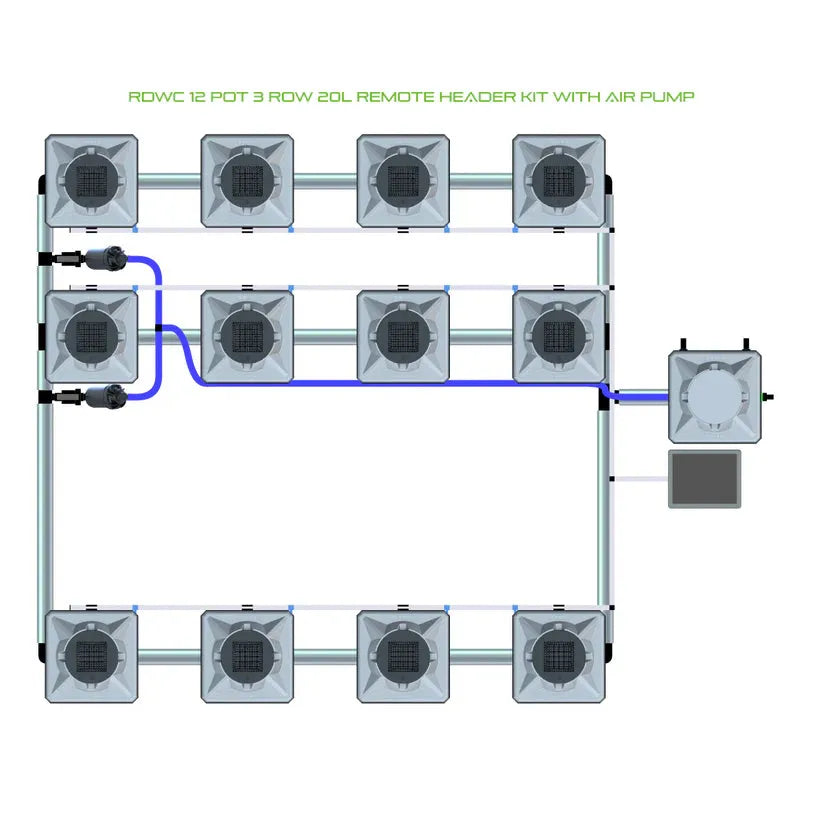 Alien Hydroponics RDWC - 12 Pot 3 Row