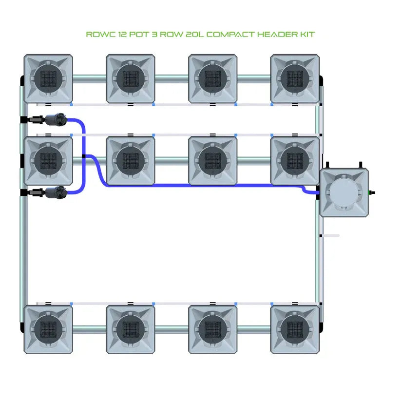Alien Hydroponics RDWC - 12 Pot 3 Row