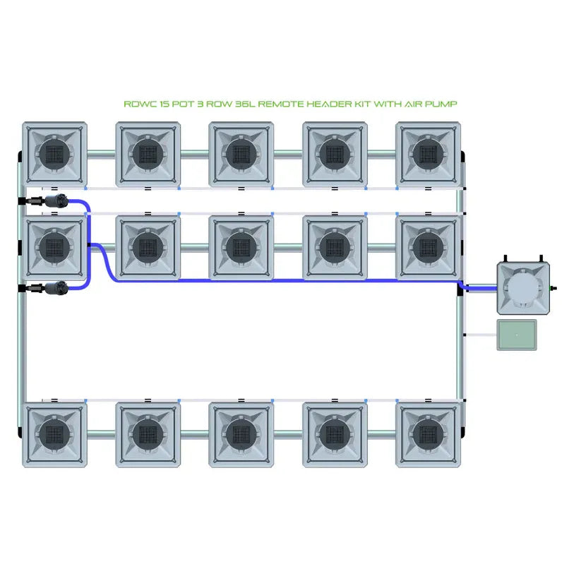 Alien Hydroponics RDWC - 15 Pot 3 Row