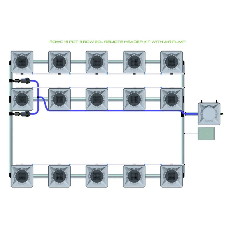 Alien Hydroponics RDWC - 15 Pot 3 Row