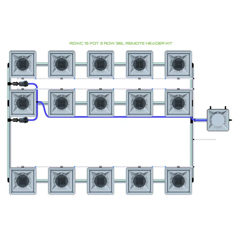 Alien Hydroponics RDWC - 15 Pot 3 Row