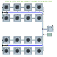 Alien Hydroponics RDWC - 16 Pot 4 Row