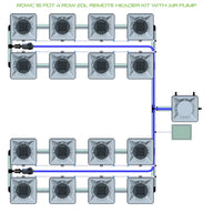 Alien Hydroponics RDWC - 16 Pot 4 Row