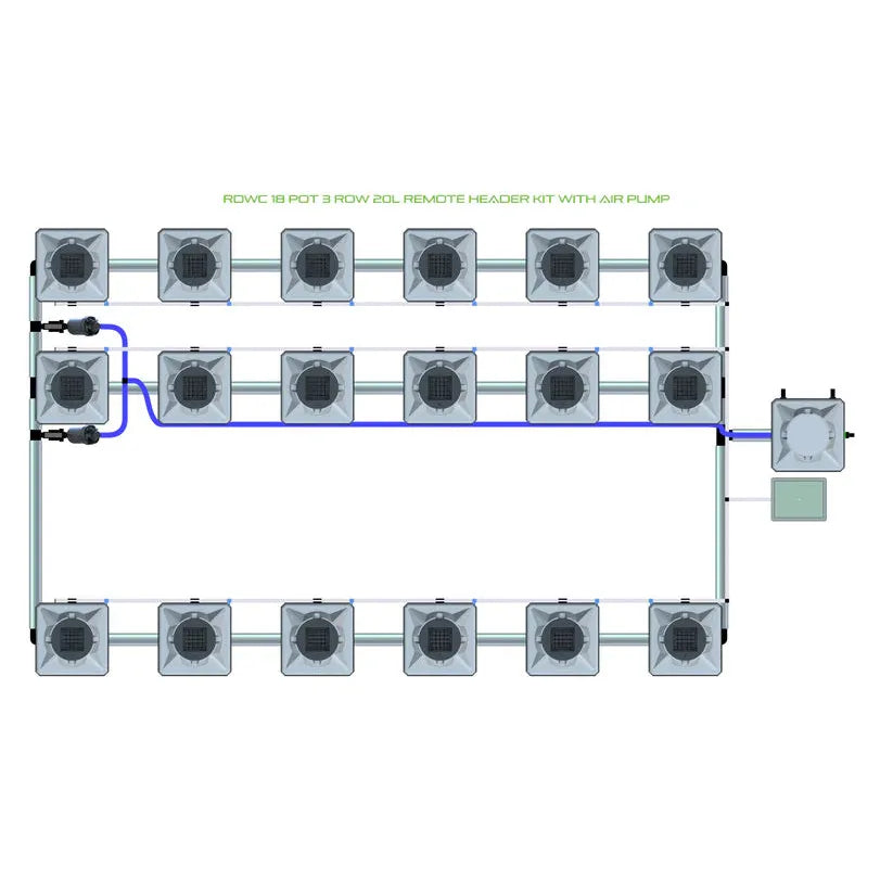 Alien Hydroponics RDWC - 18 Pot 3 Row
