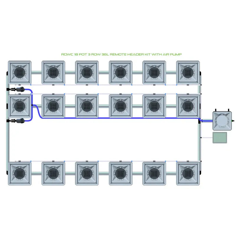 Alien Hydroponics RDWC - 18 Pot 3 Row
