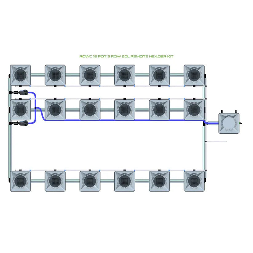 Alien Hydroponics RDWC - 18 Pot 3 Row