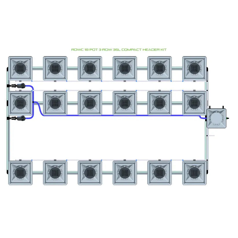 Alien Hydroponics RDWC - 18 Pot 3 Row