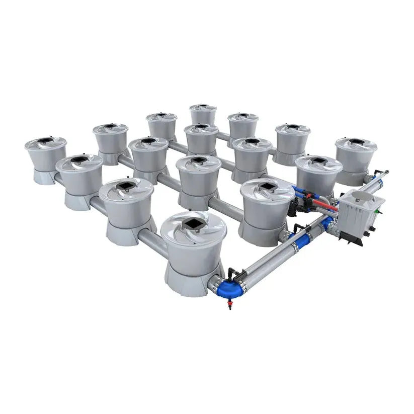 Alien Hydroponics V-System 16 Pot Deep Water Culture System 4 Rows