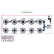 Alien Hydroponics V-System DWC - 10 Pot 2 Row