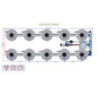 Alien Hydroponics V-System DWC - 10 Pot 2 Row