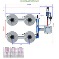 Alien Hydroponics V-System DWC - 4 Pot 2 Row