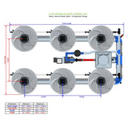 Alien Hydroponics V-System DWC - 6 Pot 2 Row