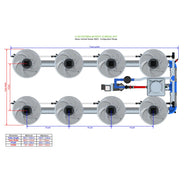 Alien Hydroponics V-System DWC - 8 Pot 2 Row