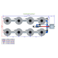 Alien Hydroponics V-System DWC - 8 Pot 2 Row