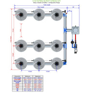 Alien Hydroponics V-System DWC - 9 Pot 3 Row