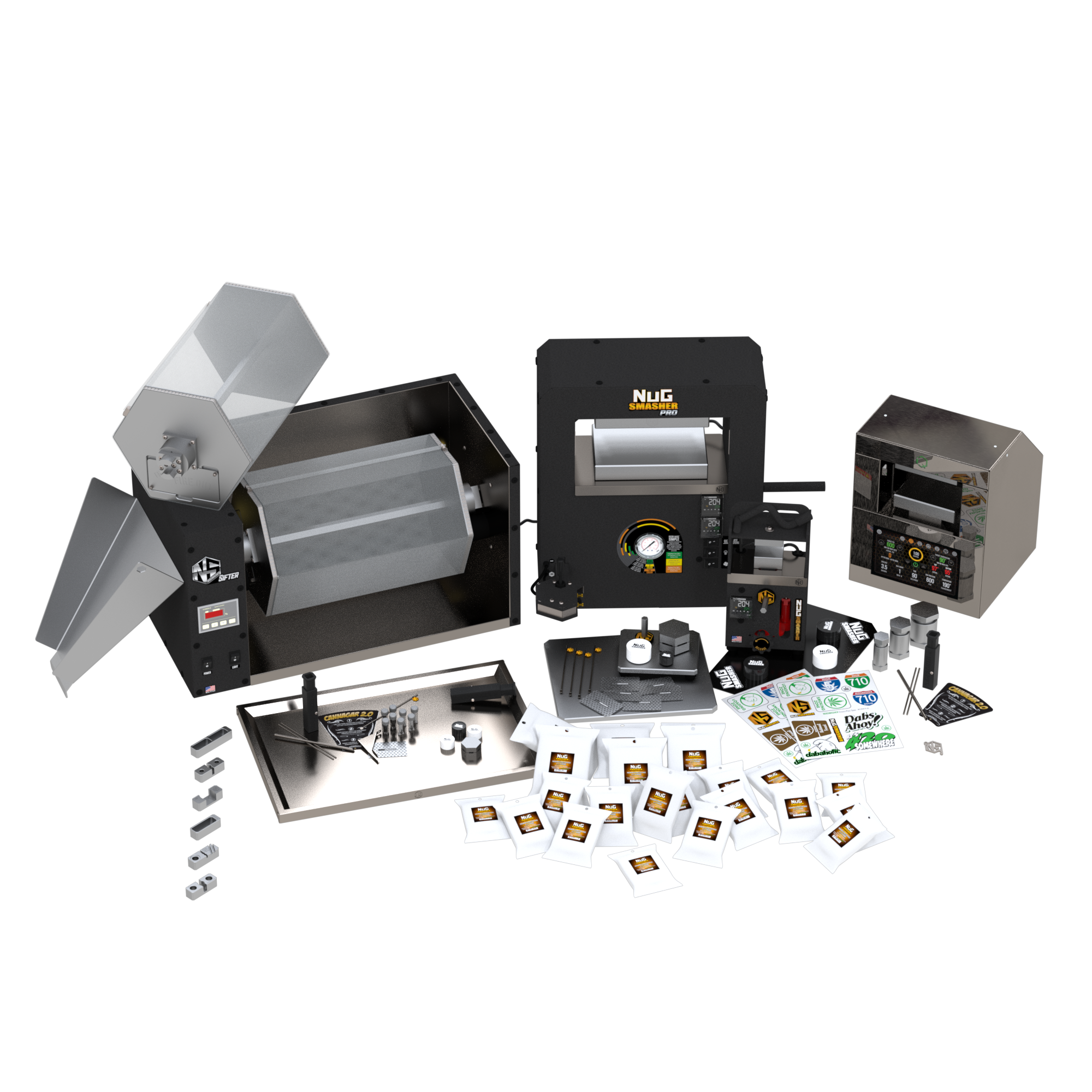 Extracteur de presse à colophane NugSmasher Pro 20 tonnes Choice Master Bundle