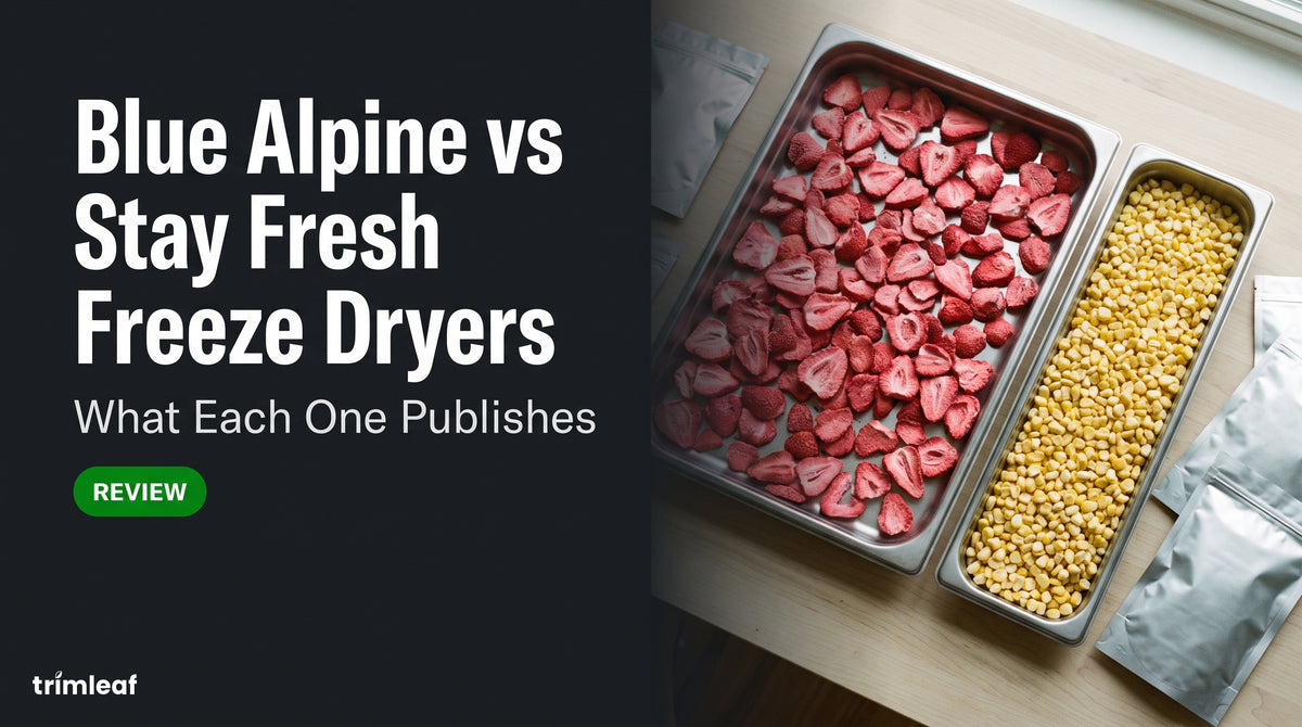 Cover image for Blue Alpine vs Stay Fresh Freeze Dryers: What Each One Publishes, Trimleaf blog