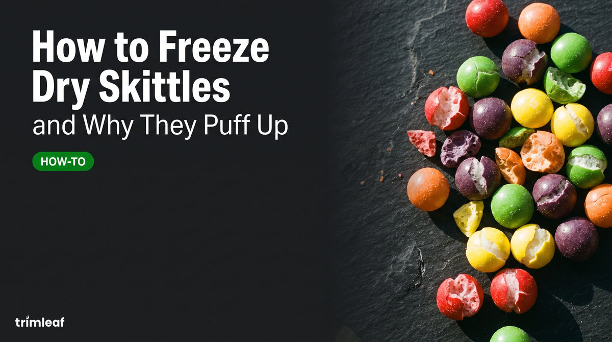 Cover image for "How to Freeze Dry Skittles (and Why They Puff Up)": Trimleaf blog