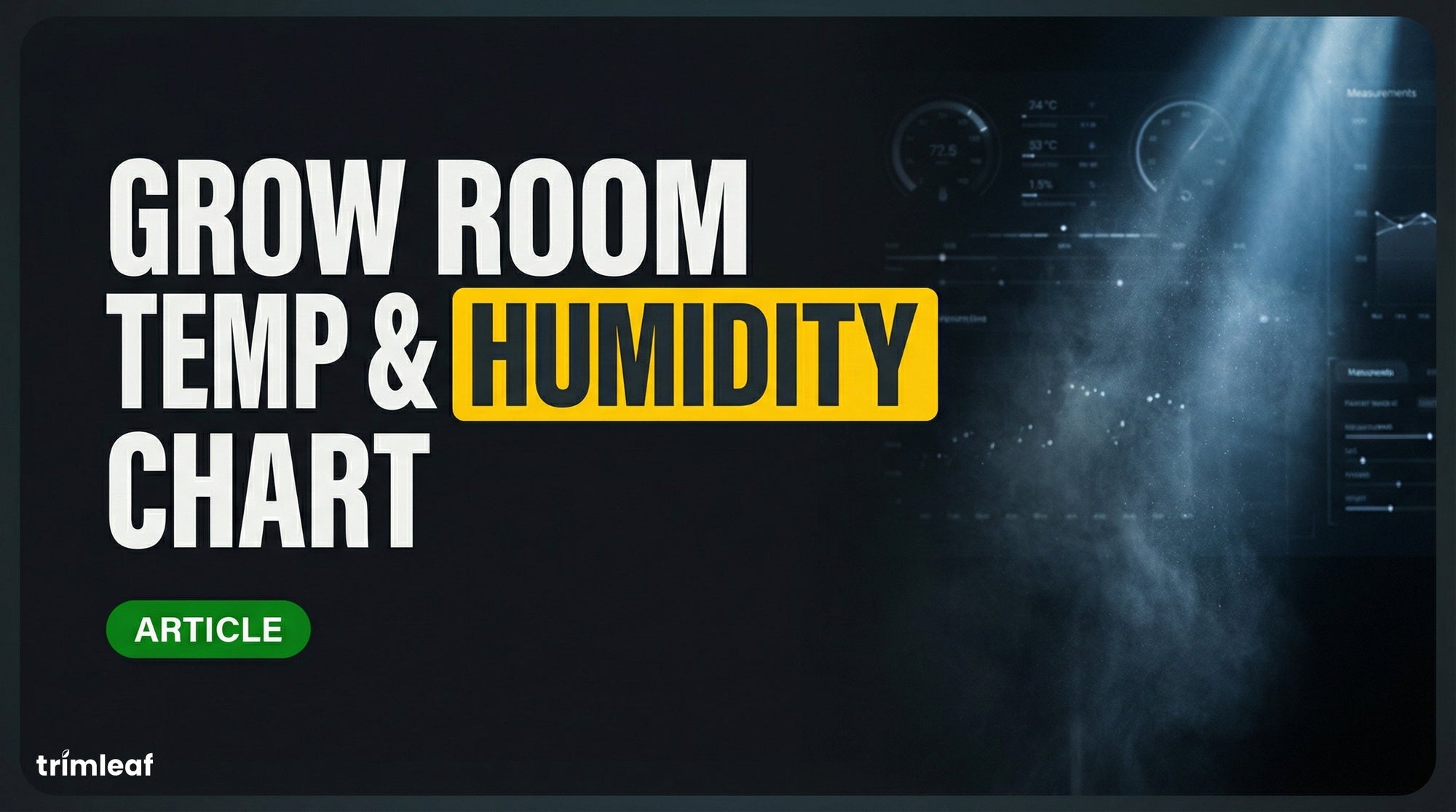 Cover image for "Grow Room Temp & Humidity Chart" — Trimleaf blog