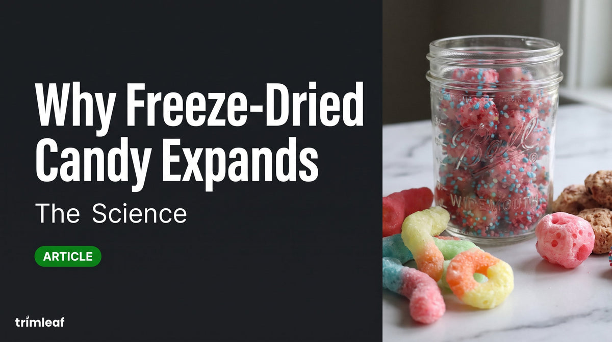 Cover image for "Why Freeze-Dried Candy Expands: The Science": Trimleaf blog