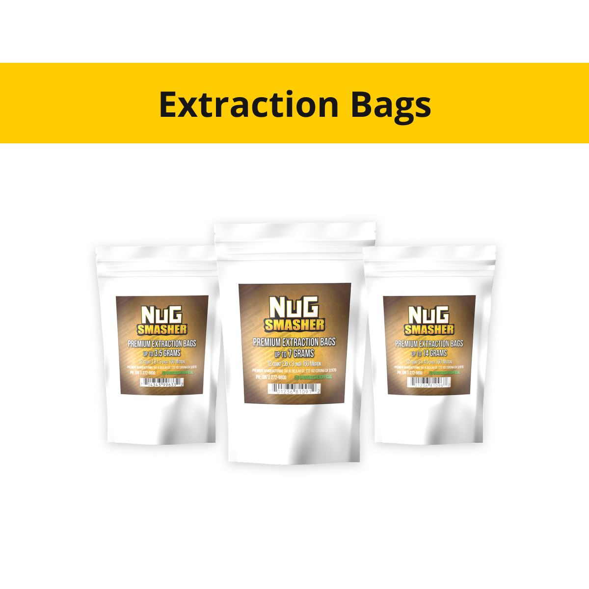 NugSmasher Rosin Press Extraction Bags