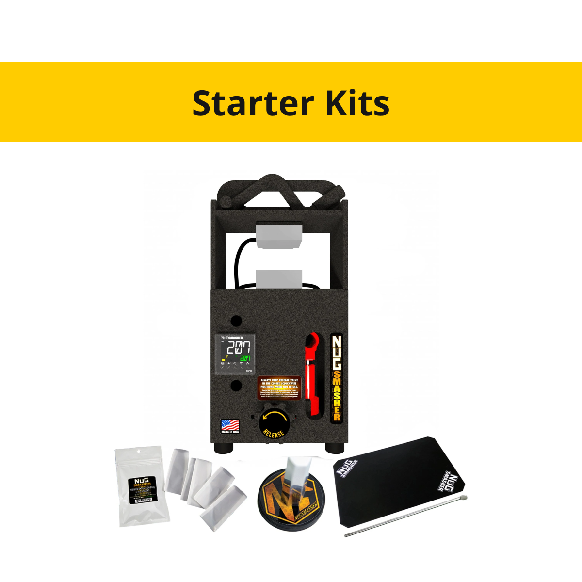 NugSmasher Rosin Press Starter & Complete Combo Kits