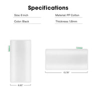 6 Inch Prefilter for 6 in Carbon Filter White  Specifications