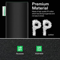 Black VIVOSUN 6-inch pre-filter. Highlights premium PP cotton material, reusable, and washable features.