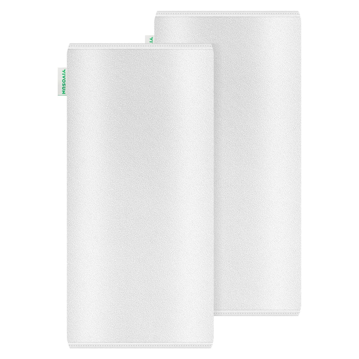 Two white VIVOSUN 8-inch pre-filters for carbon filters, with a textured surface, shown as a 2-pack.