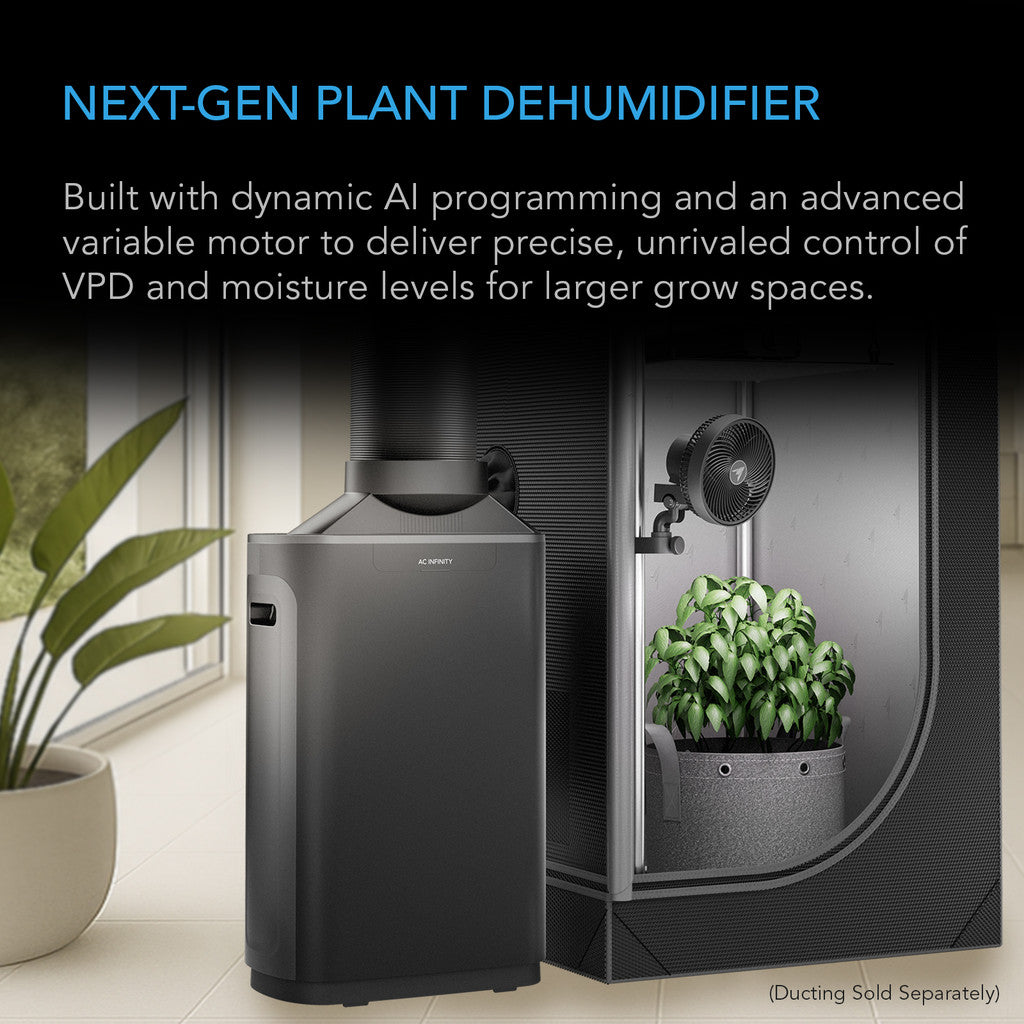 house plants dehumidifier HYDRONE 7, Plant Dehumidifier with AI-Powered Humidity VPD Controller, up to 10x10