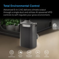 AC Infinity Terraform 12 air conditioner with 5-in-1 climate control, AI powered VPD.