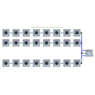 Alien Hydroponics AERO System- 24 Pot 3 Row 30L Remote Header Kit