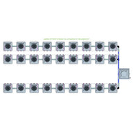 Alien Hydroponics AERO System- 27 Pot 3 Row 15L Compact Header Kit