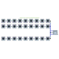 Alien Hydroponics AERO System- 27 Pot 3 Row 15L Remote Header Kit