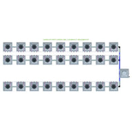 Alien Hydroponics AERO System- 27 Pot 3 Row 30L Compact Header Kit
