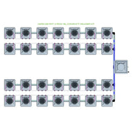 Alien Hydroponics AERO System- 28 Pot 4 Row 15L Compact Header Kit