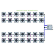 Alien Hydroponics AERO System- 28 Pot 4 Row 15L Remote Header Kit
