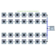 Alien Hydroponics AERO System- 28 Pot 4 Row 30L Remote Header Kit