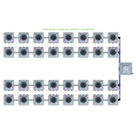 Alien Hydroponics AERO System- 32 Pot 4 Row 15L Compact Header Kit