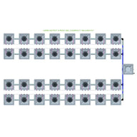 Alien Hydroponics AERO System- 32 Pot 4 Row 30L Compact Header Kit