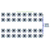 Alien Hydroponics AERO System- 32 Pot 4 Row 30L Remote Header Kit