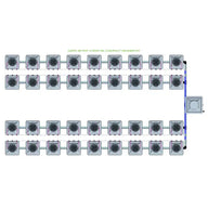 Alien Hydroponics AERO System- 36 Pot 4 Row 15L Compact Header Kit