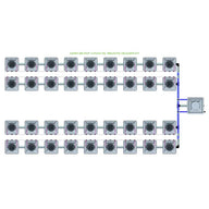 Alien Hydroponics AERO System- 36 Pot 4 Row 15L Remote Header Kit