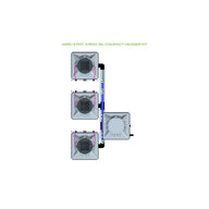 Alien Hydroponics AERO System- 3 Pot 3 Row 15L Compact Header Kit