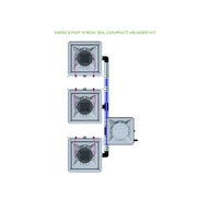 Alien Hydroponics AERO System- 3 Pot 3 Row 30L Compact Header Kit
